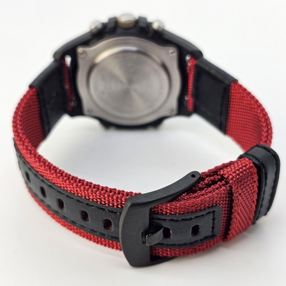 Timex Expedition Analog Digital Men's Watch 40MM NEW Red Nylon Bands NEW Battery - Picture 13 of 16